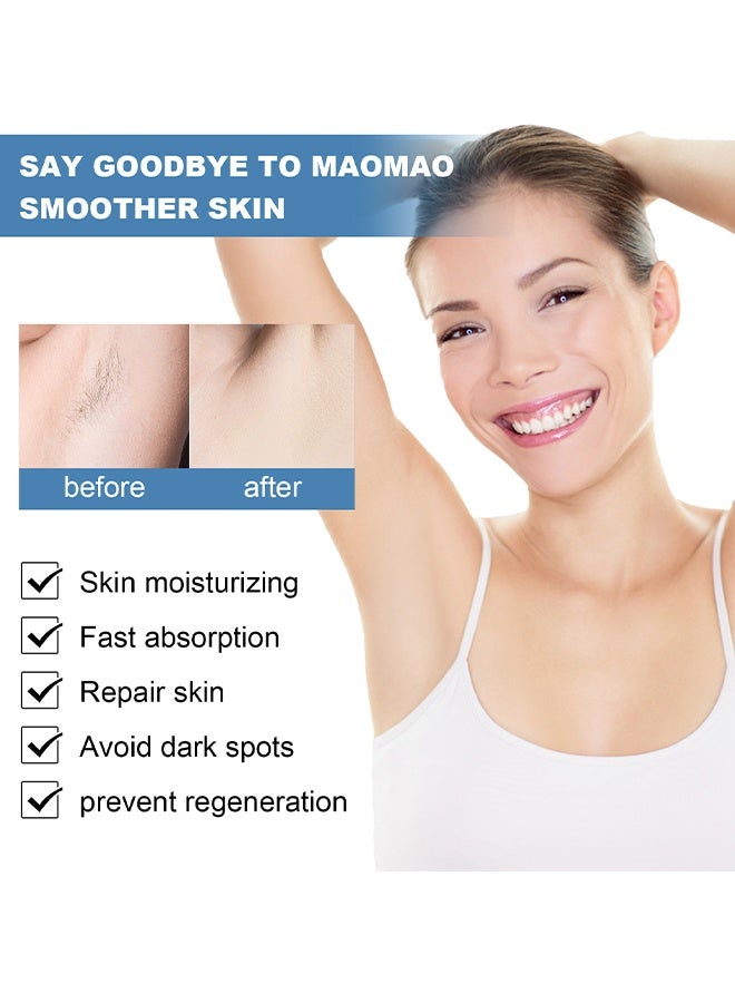 OUHOE Hair Stop Serum, Reduces Unwanted Hair Growth, Moisturizes & Soothes The Skin, Reducing Body Hair Growth, Shrink Pores, Suitable for All Skin Types 20ml - Image 3